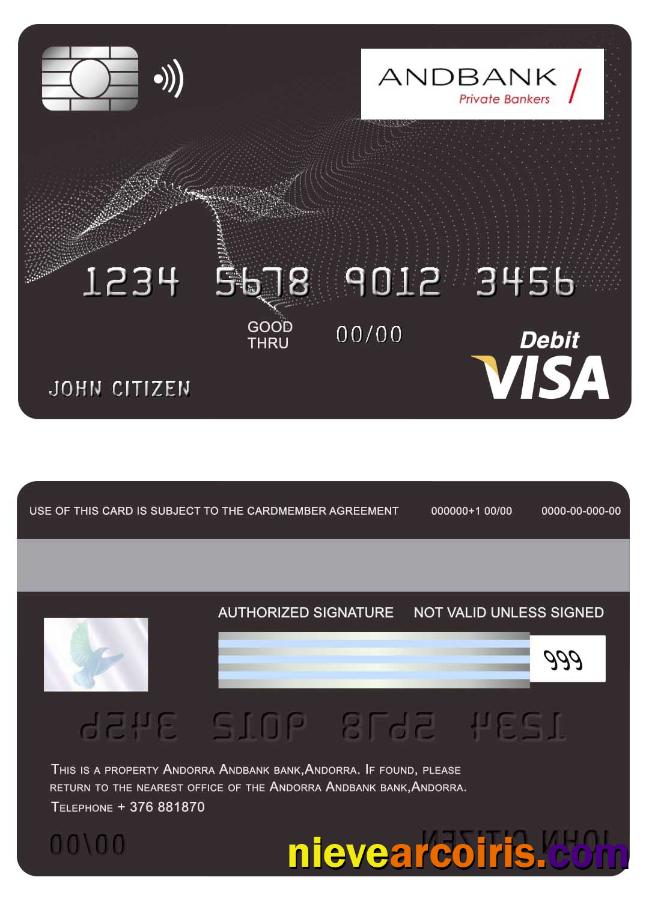 Andorra Andbank bank visa card